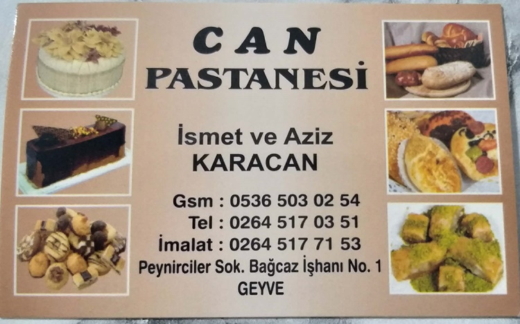 Can Pastanesi Geyve Pasta Börek Tatlı Kurabiye Geyve Yöresi