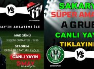Şekerspor Geyvespor Sakarya Süper Amatör A Gurubu Futbol karşılaşması Canlı Yayın Zafer Omay Omay Medya