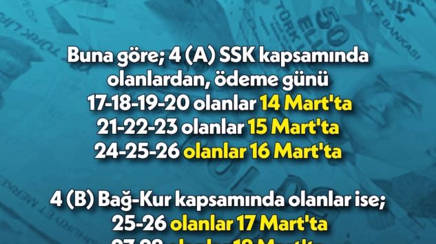 Bayram İkramiyeleri ve Emekli Aylıkları Ödeme Tarihleri Açıklandı.