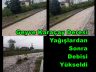 Geyve Karaçay Deresi Yağışlardan Sonra Debisi Yükseldi