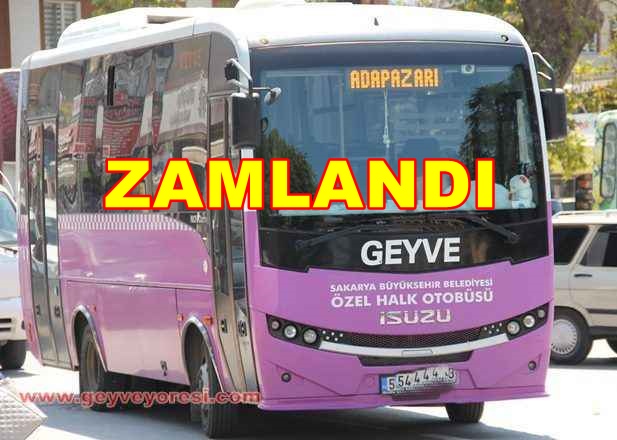 Geyve Kop Ulaşım Fiyatları Zamlandı Geyve Sakarya Ulaşım Fiyatları