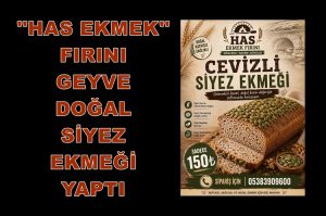 Has Ekmek Fırını Geyve Cevizli Siyez Ekmeği Yaptı.