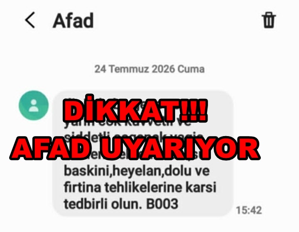 Afad Yağış İçin Uyarıyor, Geyve Sakarya Yağış Uyarısı.