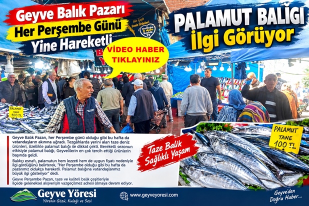 Geyve Balık Pazarı Her Perşembe Günü Olduğu Gibi Yine Hareketli: Palamut Balığı İlgi Görüyor