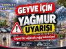 Meteoroloji’den Geyve İçin YAĞMUR Uyarısı Geldi