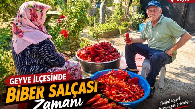 Geyve’de Kapya Biber Salçası Zamanı