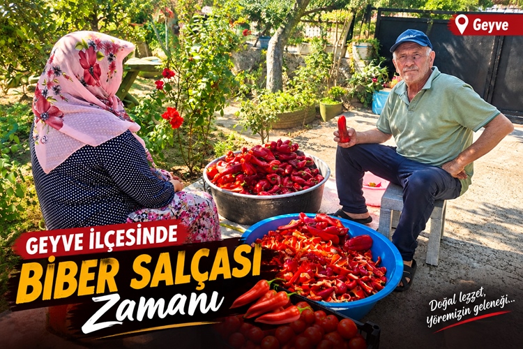 Geyve’de Kapya Biber Salçası Zamanı
