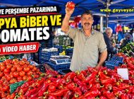 Geyve Perşembe Pazarında Kapya Biber ve Domates Satışı