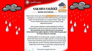 T.C. Sakarya Valiliğinden İl Genelinde Okulların Tatili Duyurusu